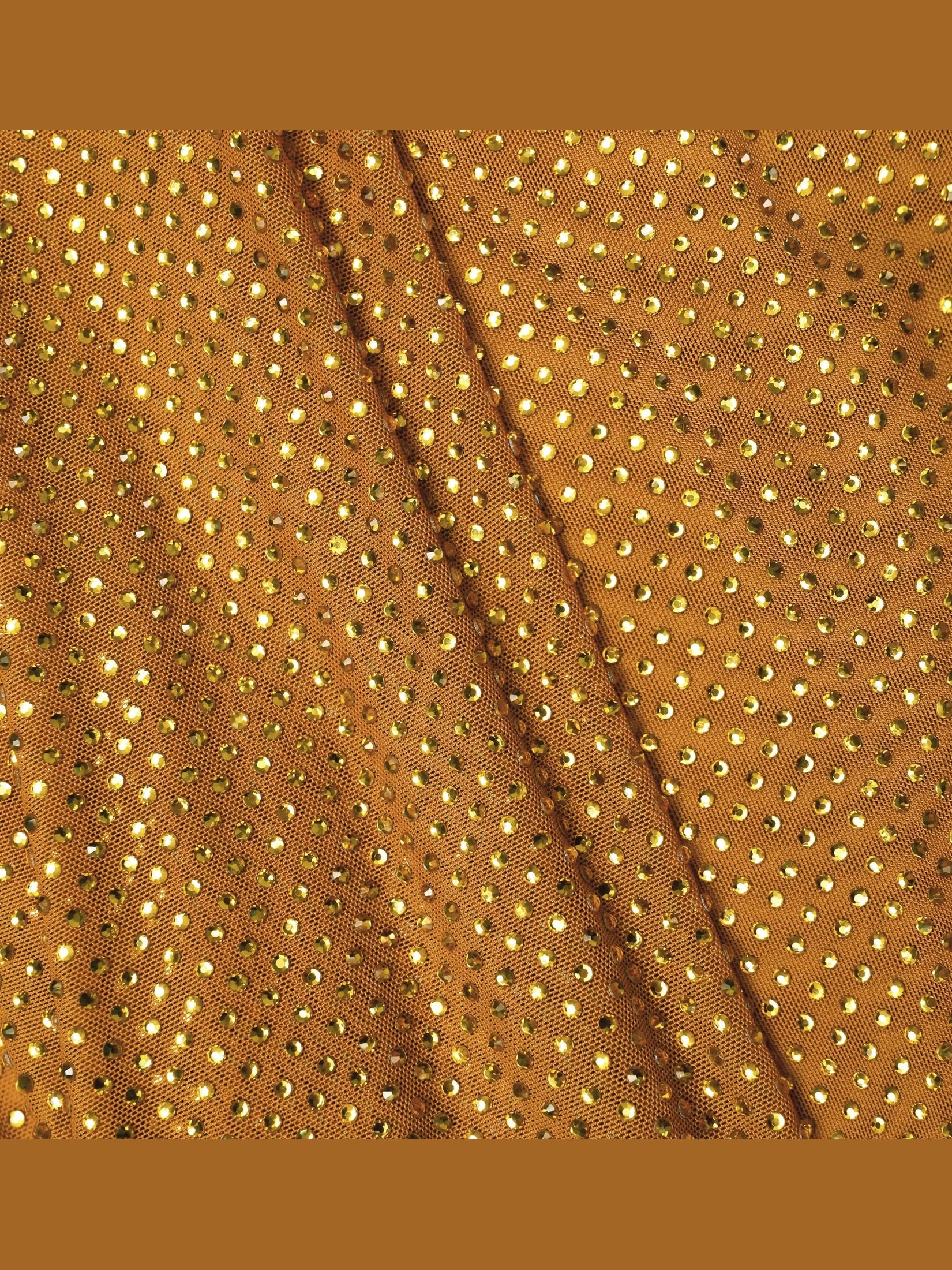 Gold rhinestone drape maxi dress