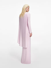 Pink jersey drape maxi dress