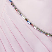 PINK JERSEY DRAPE MAXI DRESS