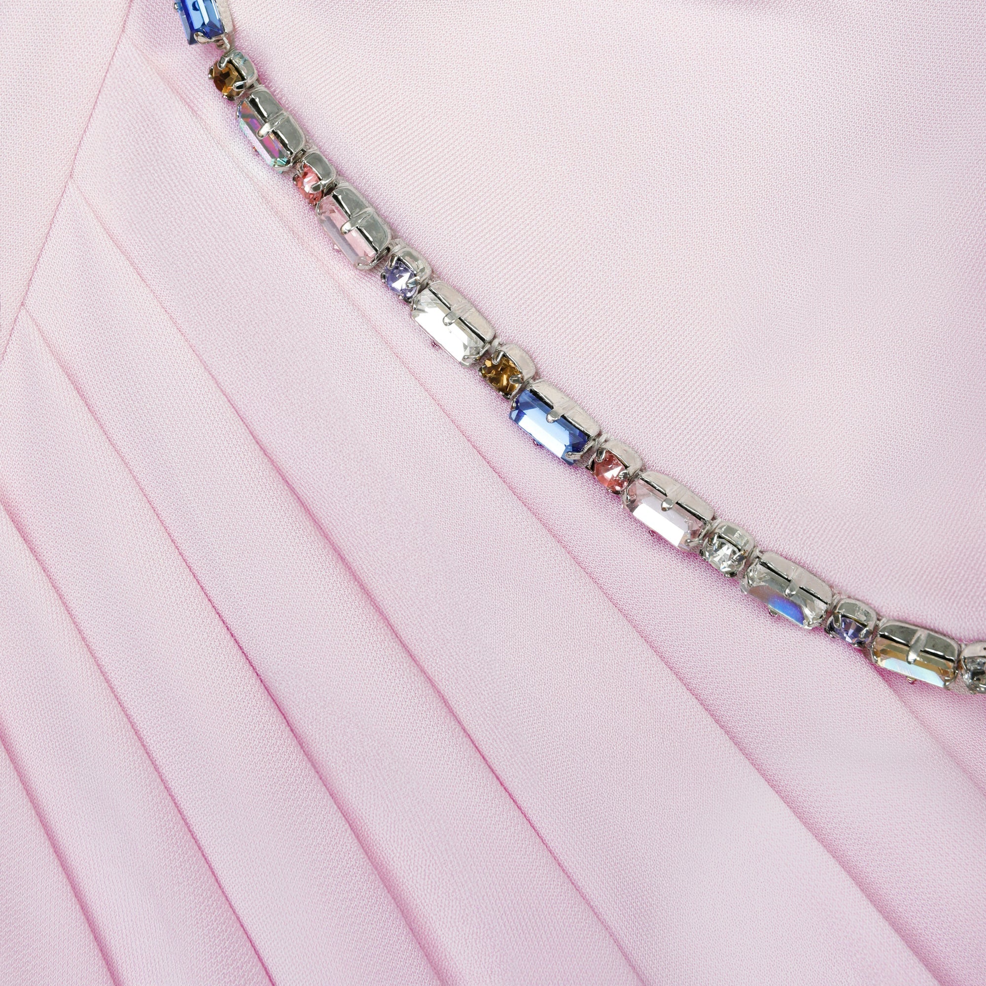 PINK JERSEY DRAPE MAXI DRESS