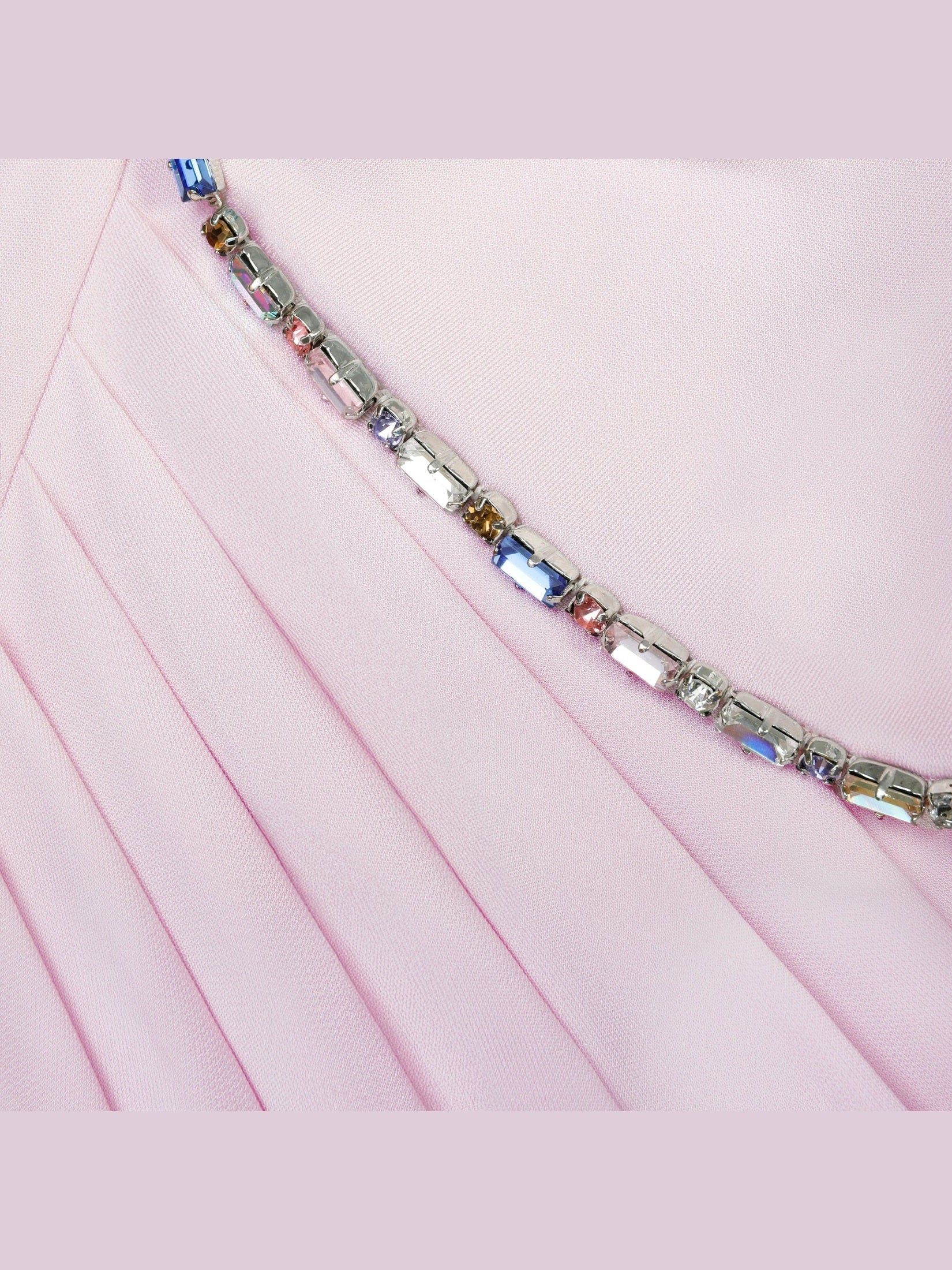 Pink jersey drape maxi dress