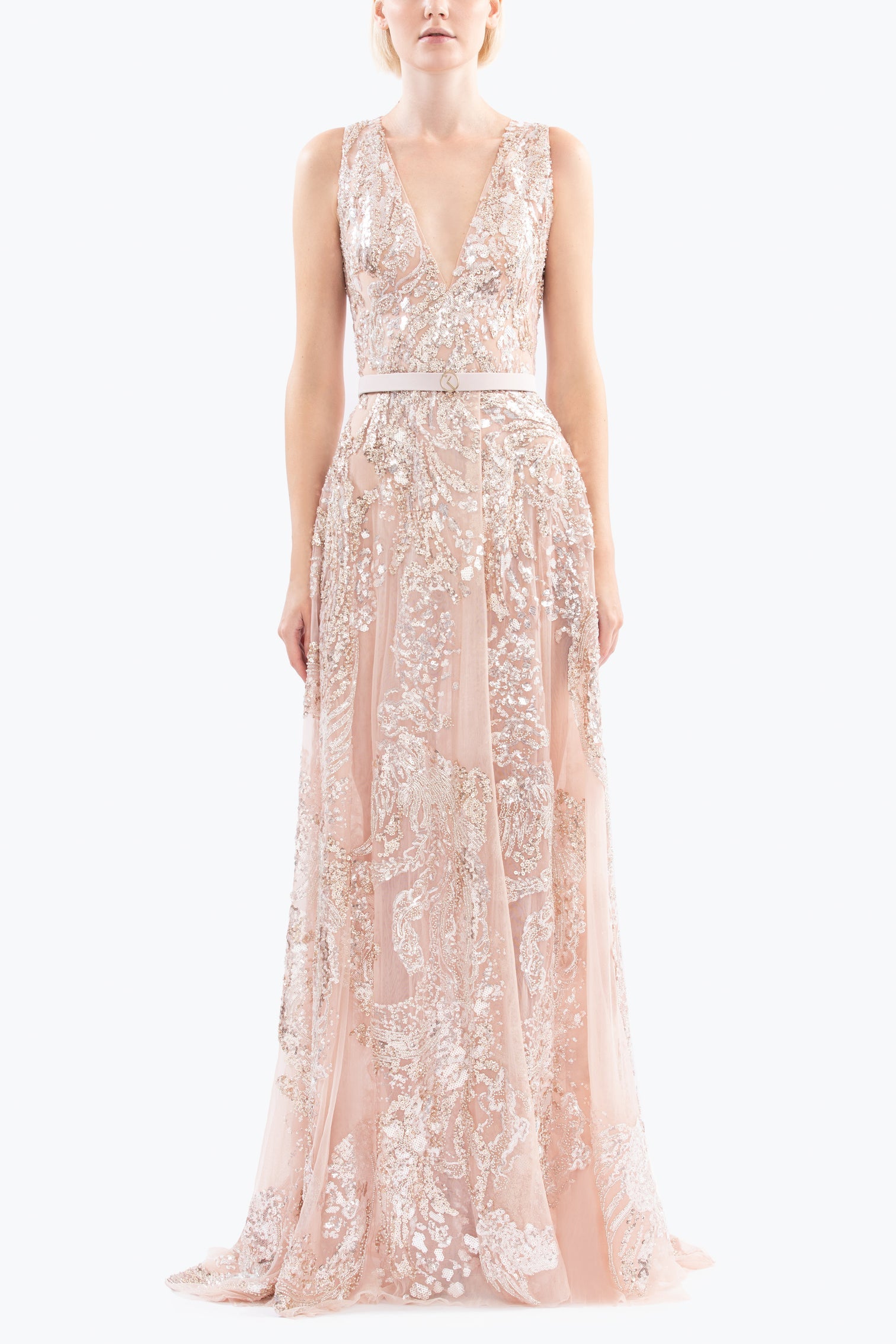 Embroidered long dress