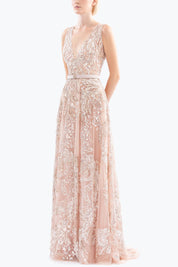 Embroidered long dress