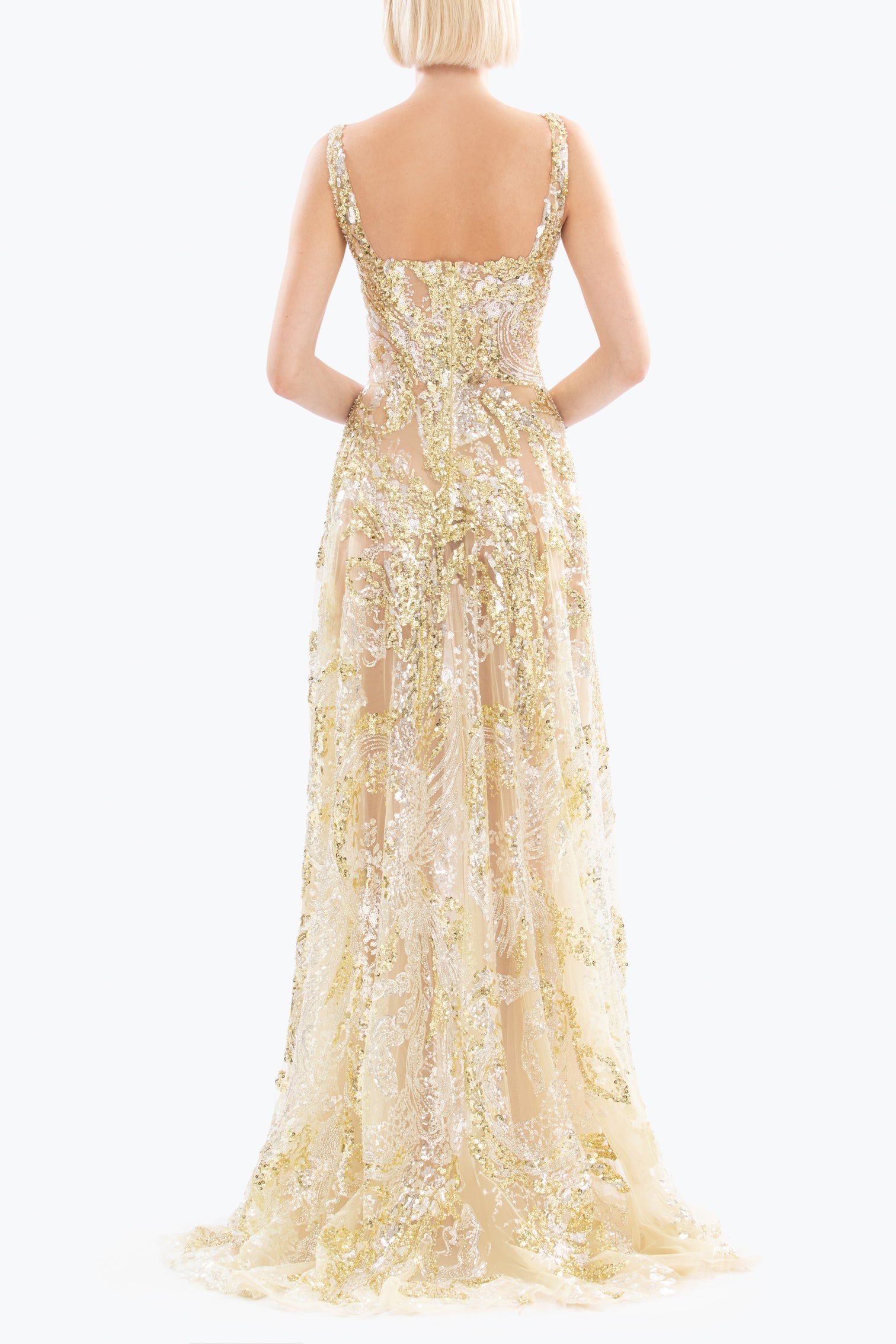 Embroidered long dress