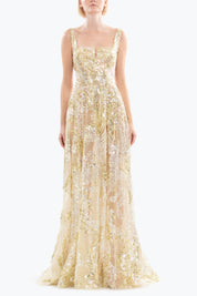 Embroidered long dress