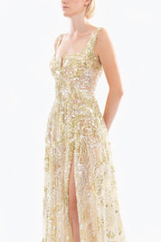 Embroidered long dress