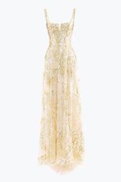 Embroidered long dress