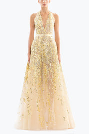 Embroidered long dress