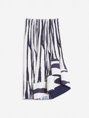Printed pleated midi skirt