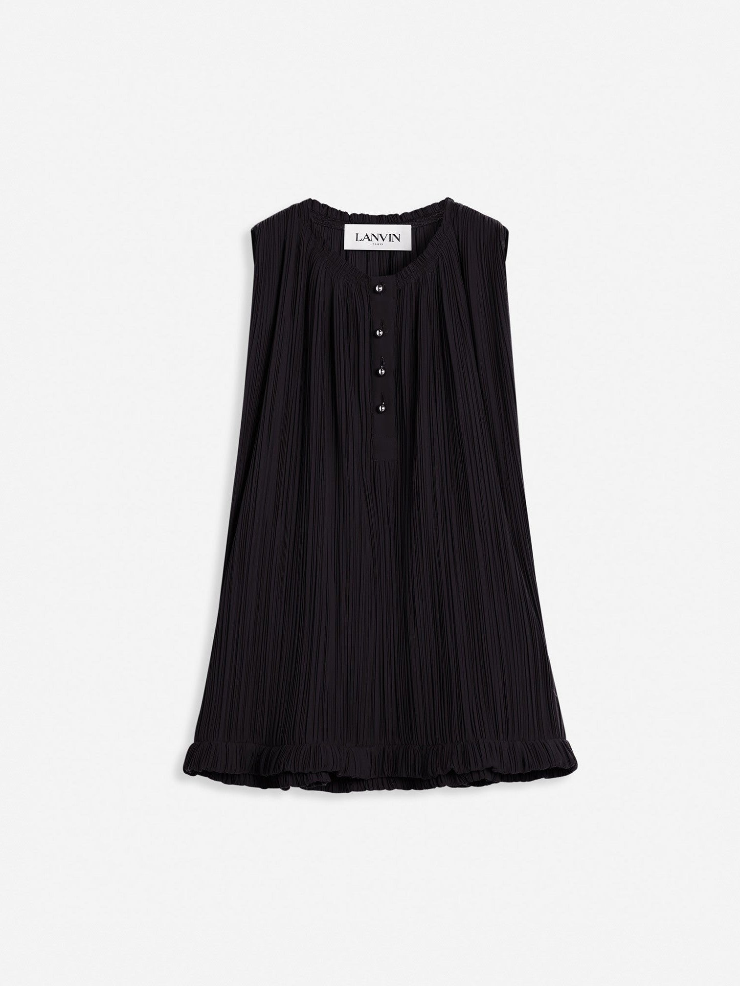 Sleeveless pleated top