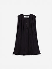 Sleeveless pleated top