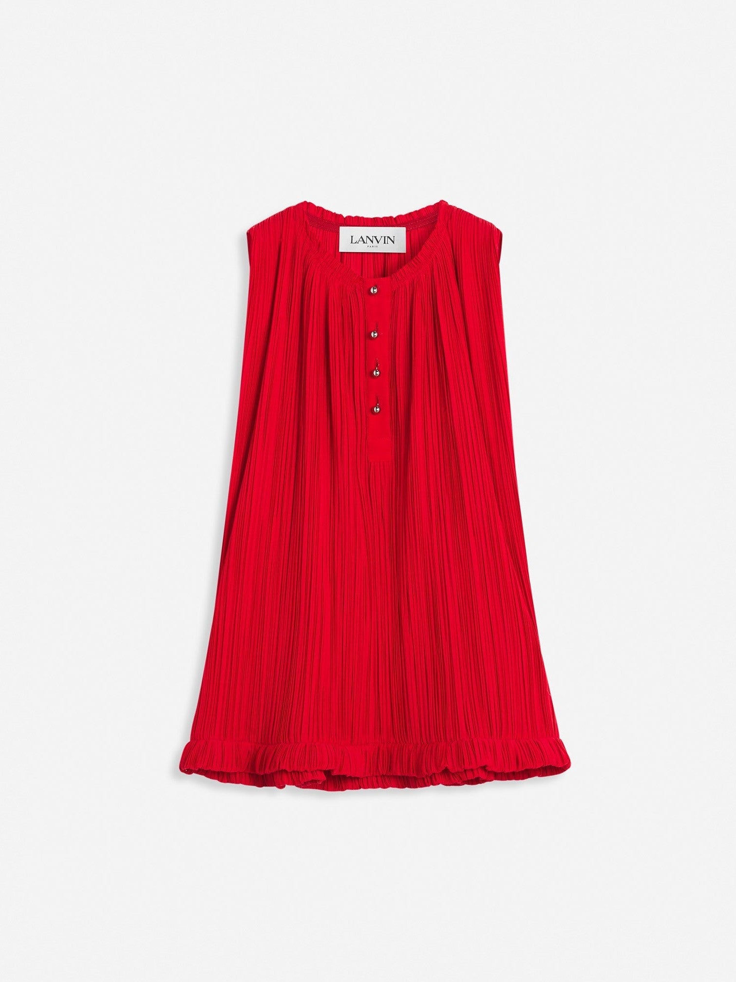 Sleevless pleated top