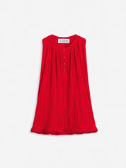 Sleevless pleated top