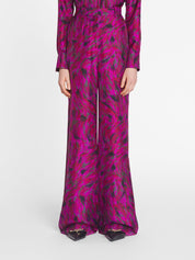 Printed wide leg pants