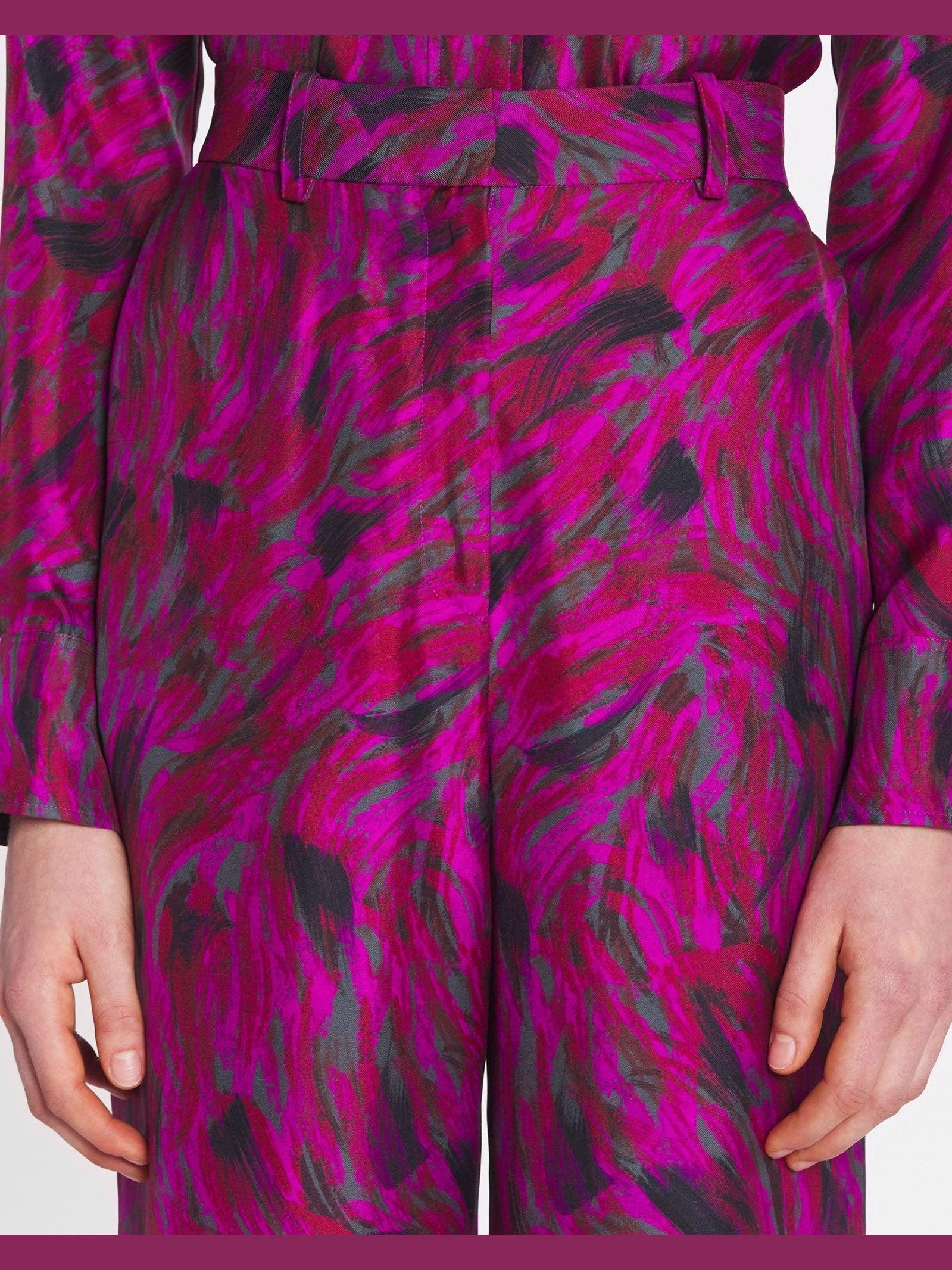 Printed wide leg pants