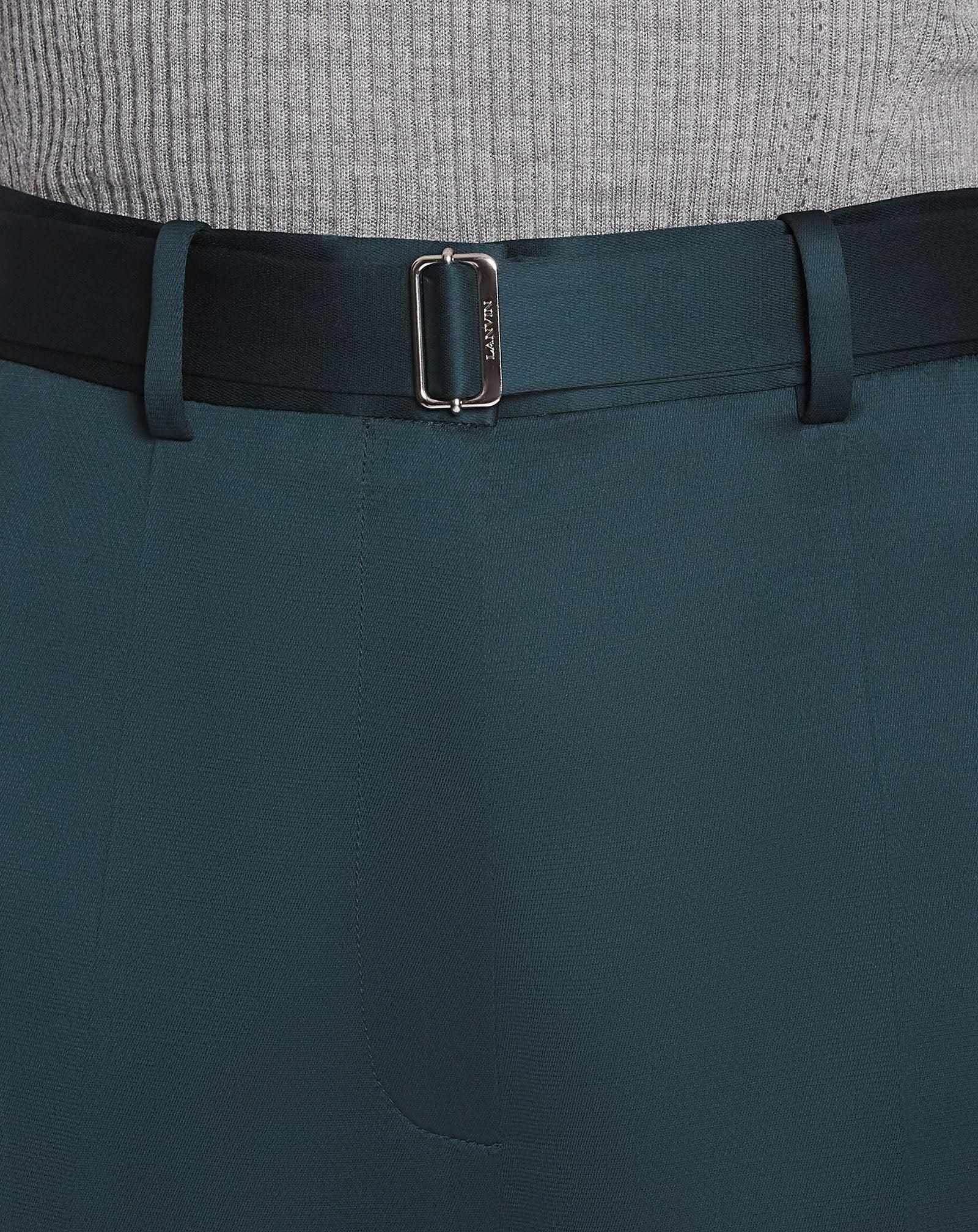 Wide-leg pants with cuffs