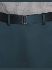 Wide-leg pants with cuffs