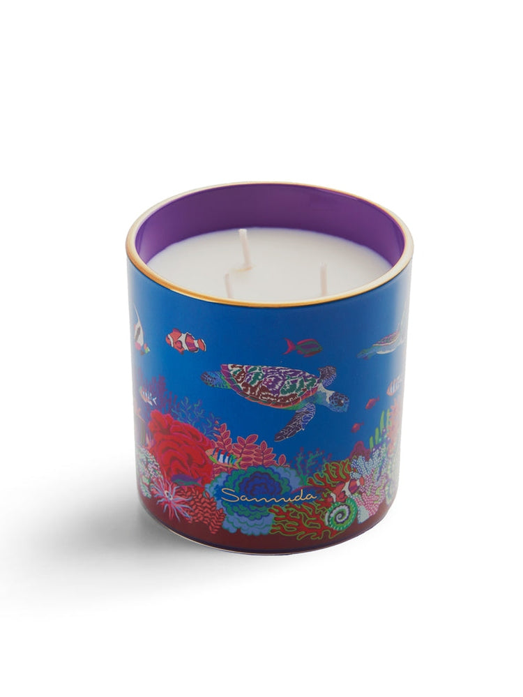 Candle in blue jar 400gr samuda red sea breeze