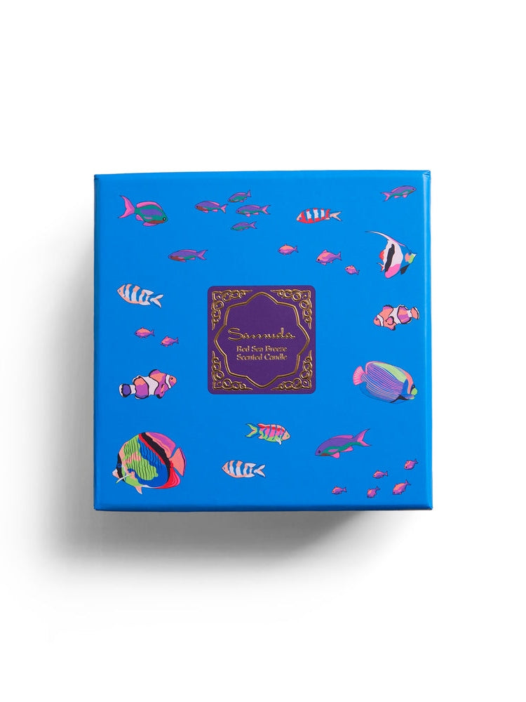 Candle in blue jar 400gr samuda red sea breeze