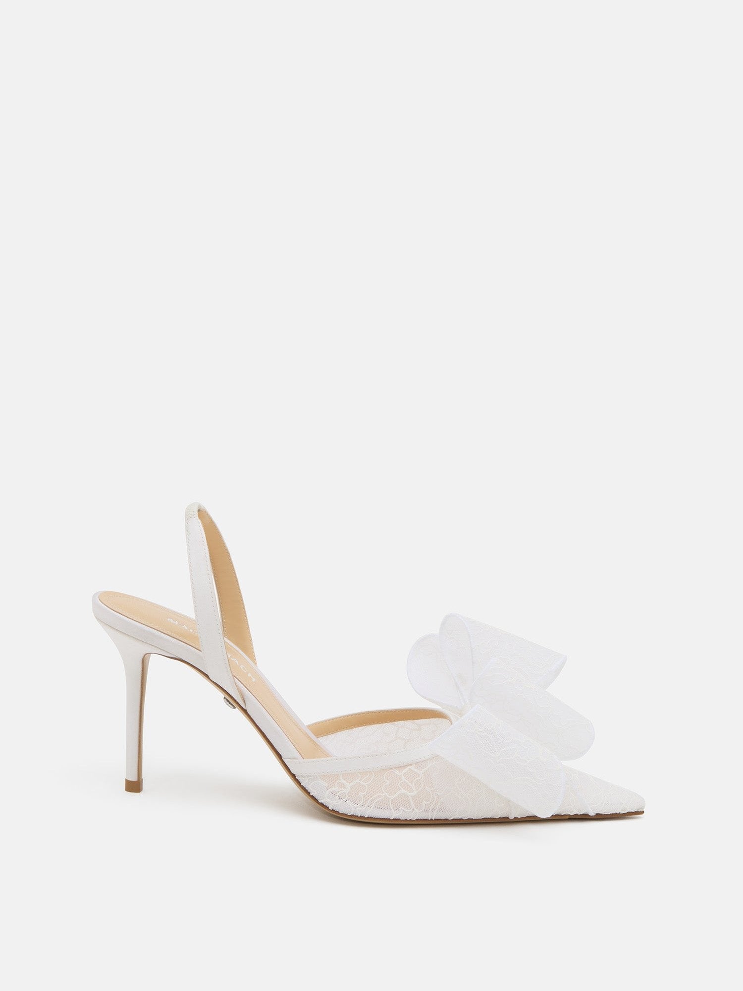 Le cadeau white lace slingback (85mm)