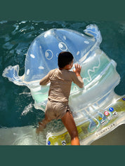 Kids lie-on float burger boy
