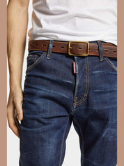 Dark clean wash cool guy jeans