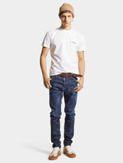 Dark clean wash cool guy jeans