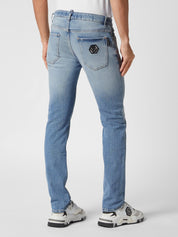 Denim trousers super straight cut premium