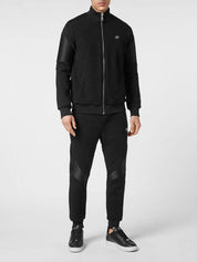 Jogging tracksuit: top/trousers constructed