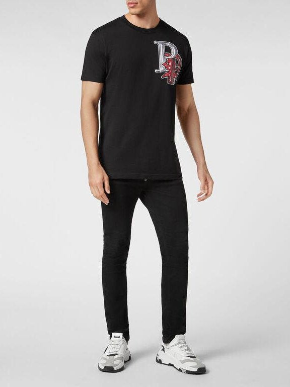 T-shirt round neck ss gothic plein