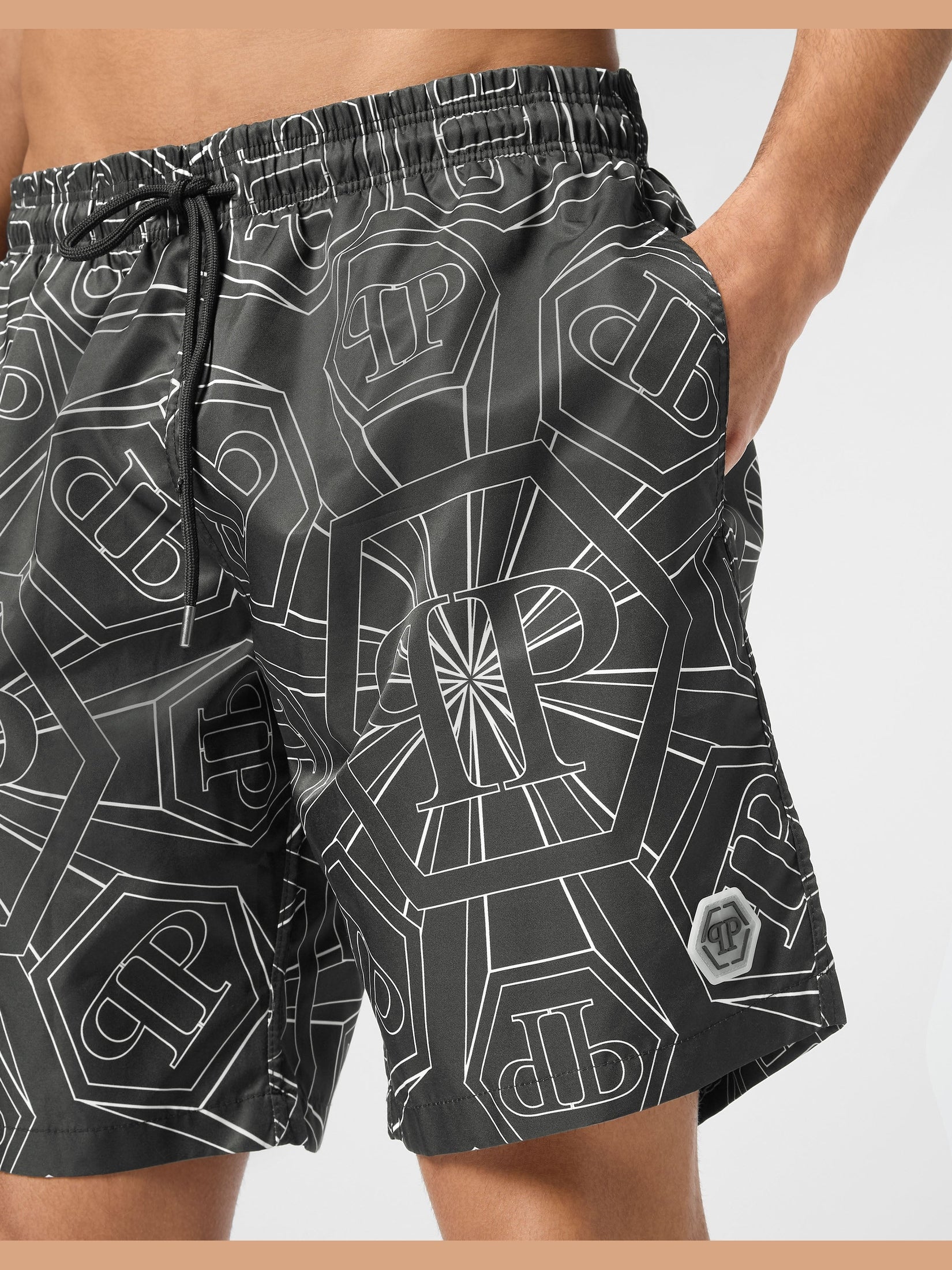 Short swim boxer monogram