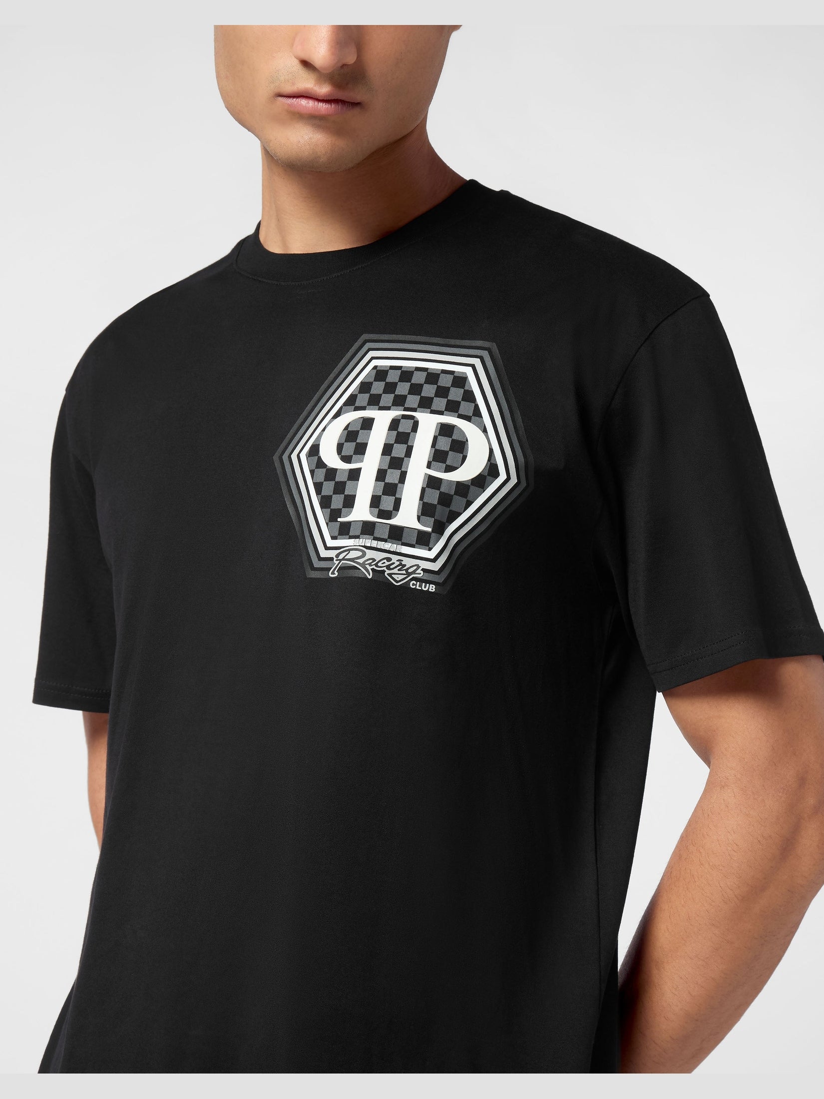 Jersey t-shirt round neck ss hexagon