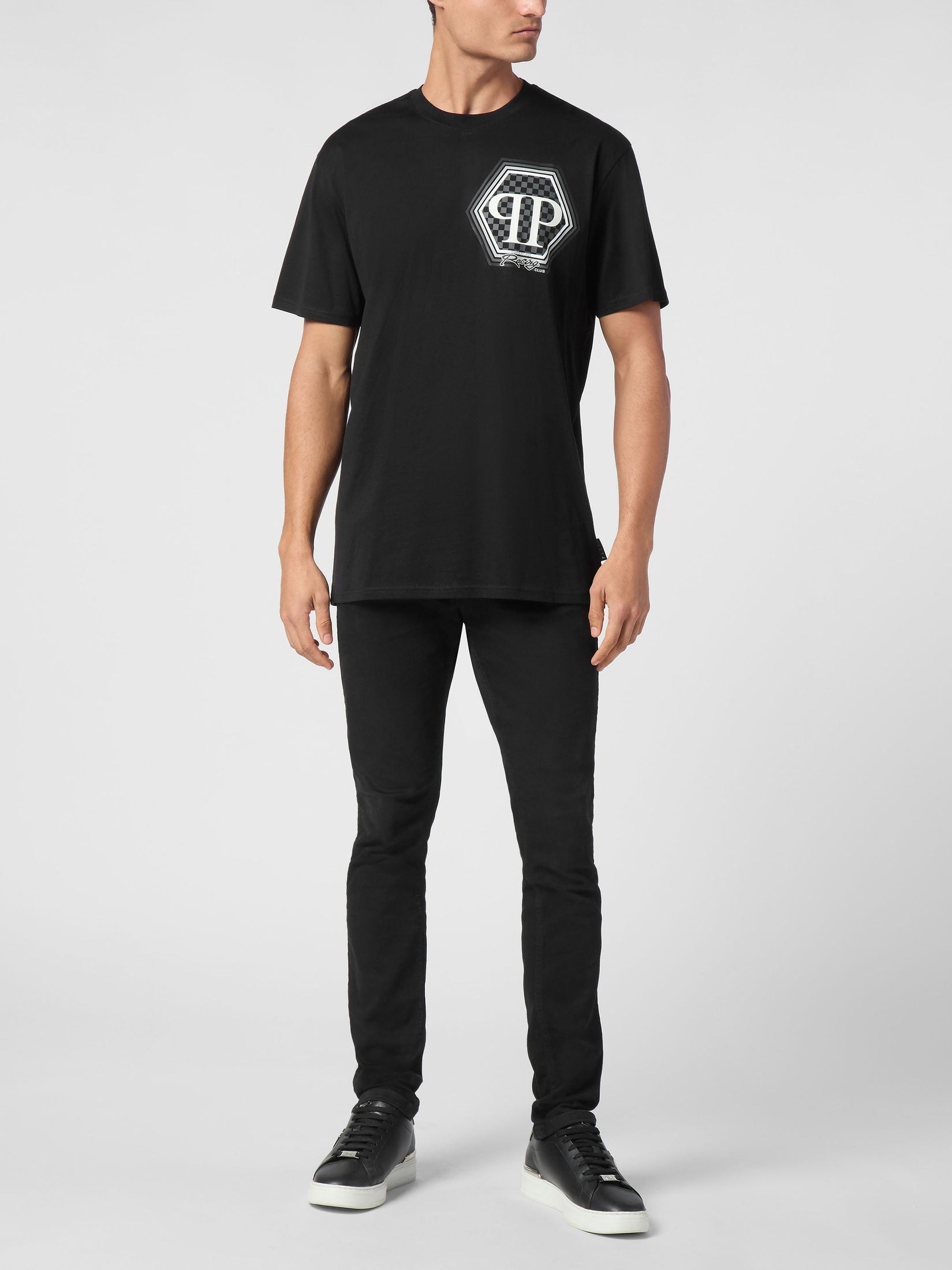 Jersey t-shirt round neck ss hexagon