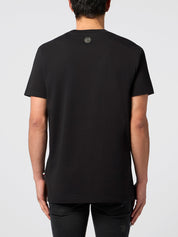 Round neck t-shirt raw edge monogram