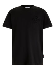 Round neck t-shirt raw edge monogram
