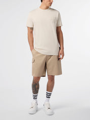 Round neck t-shirt raw edge monogram