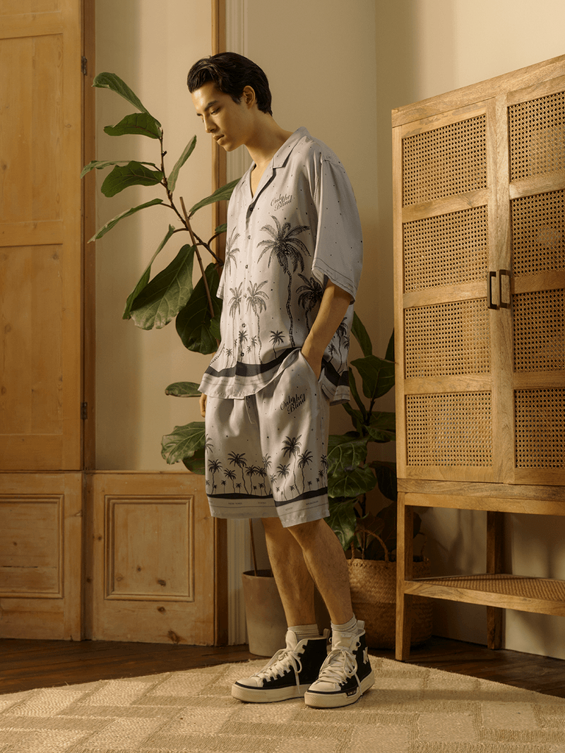 Desert cloud silk shorts