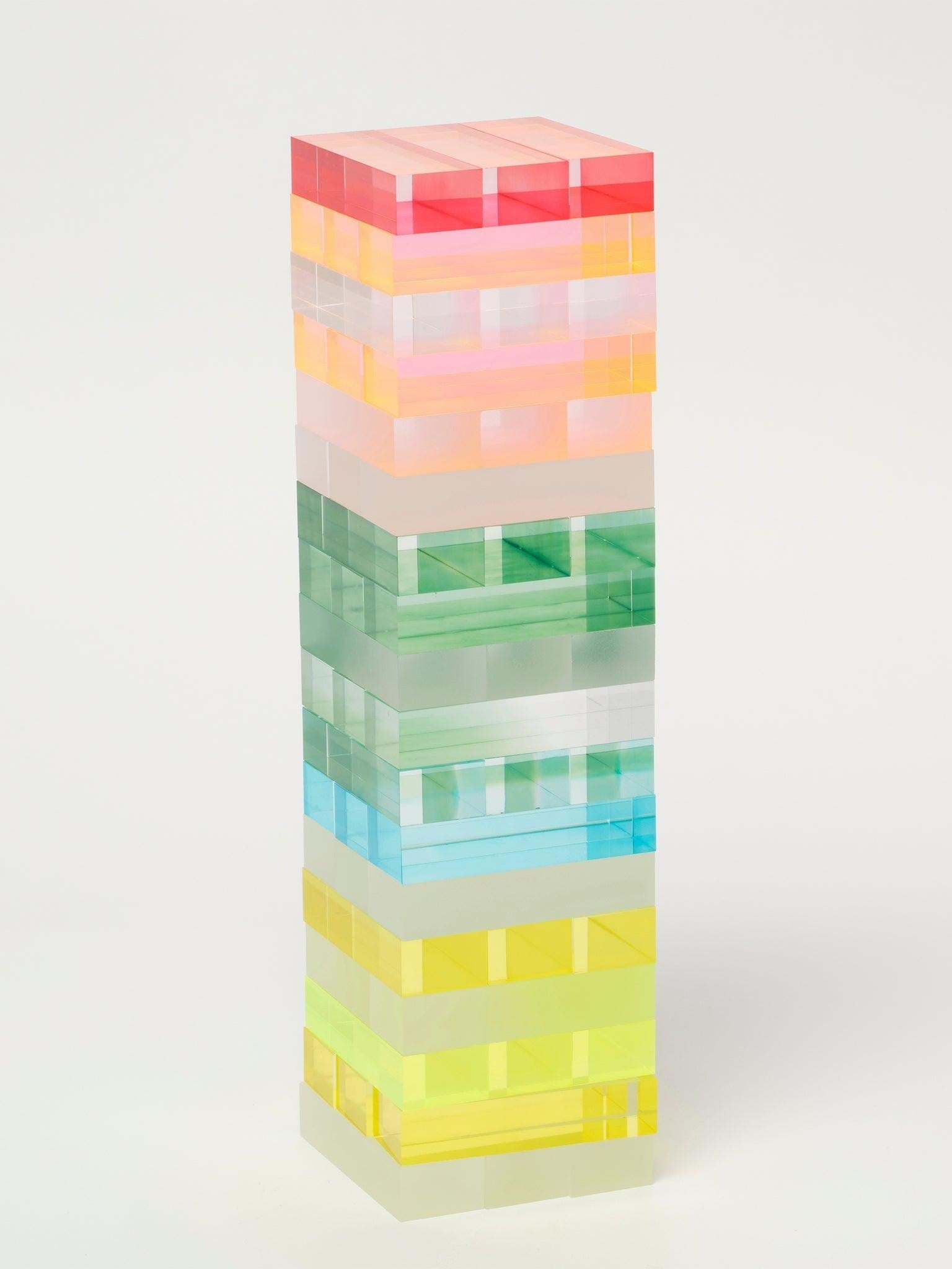Lucite jumbling tower