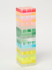 Lucite jumbling tower