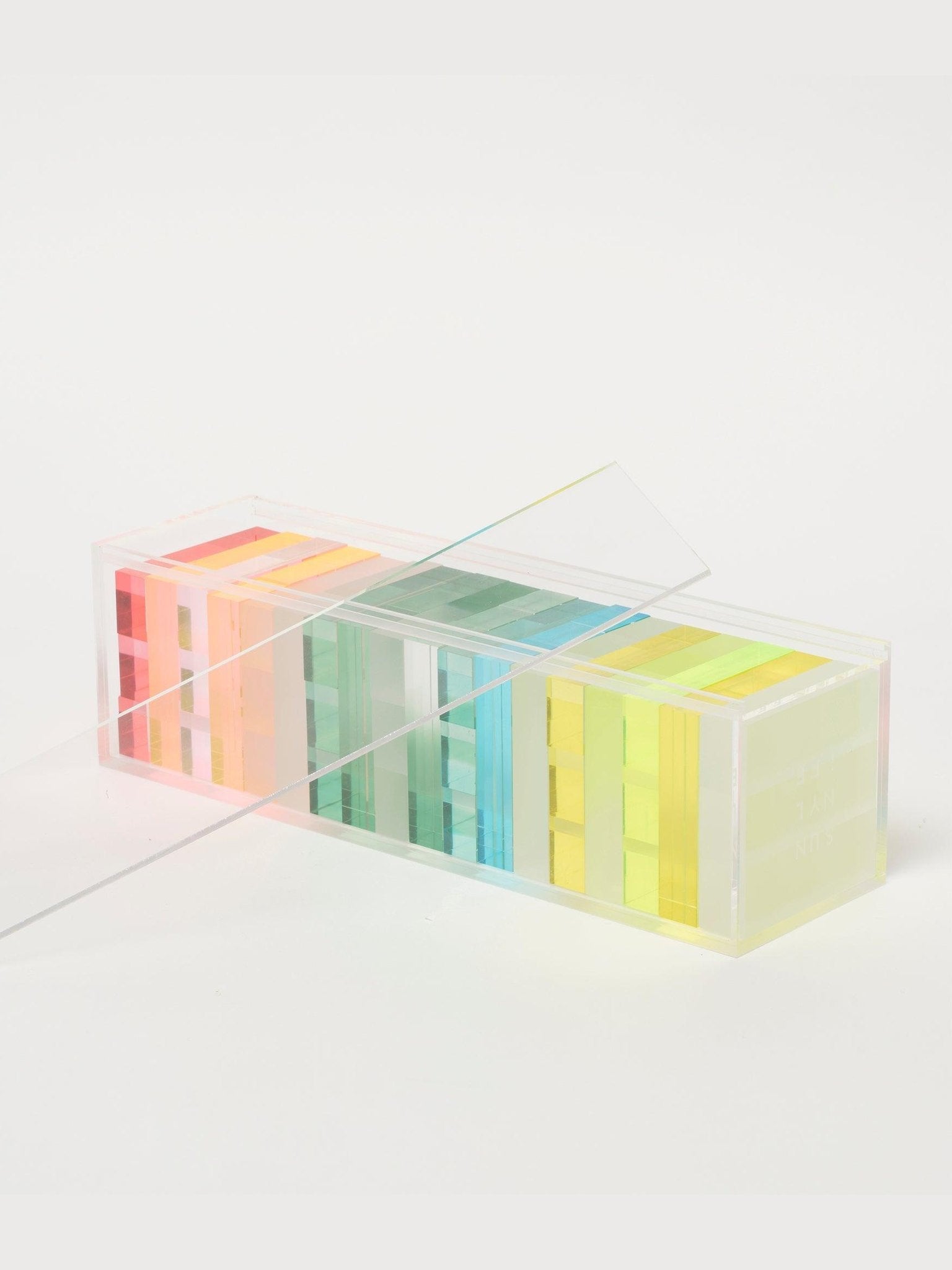 Lucite jumbling tower
