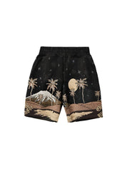 Sepia mountain jacquard shorts