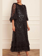 Sequin dash ballerina dress