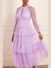 Sequin kisses ankle gown