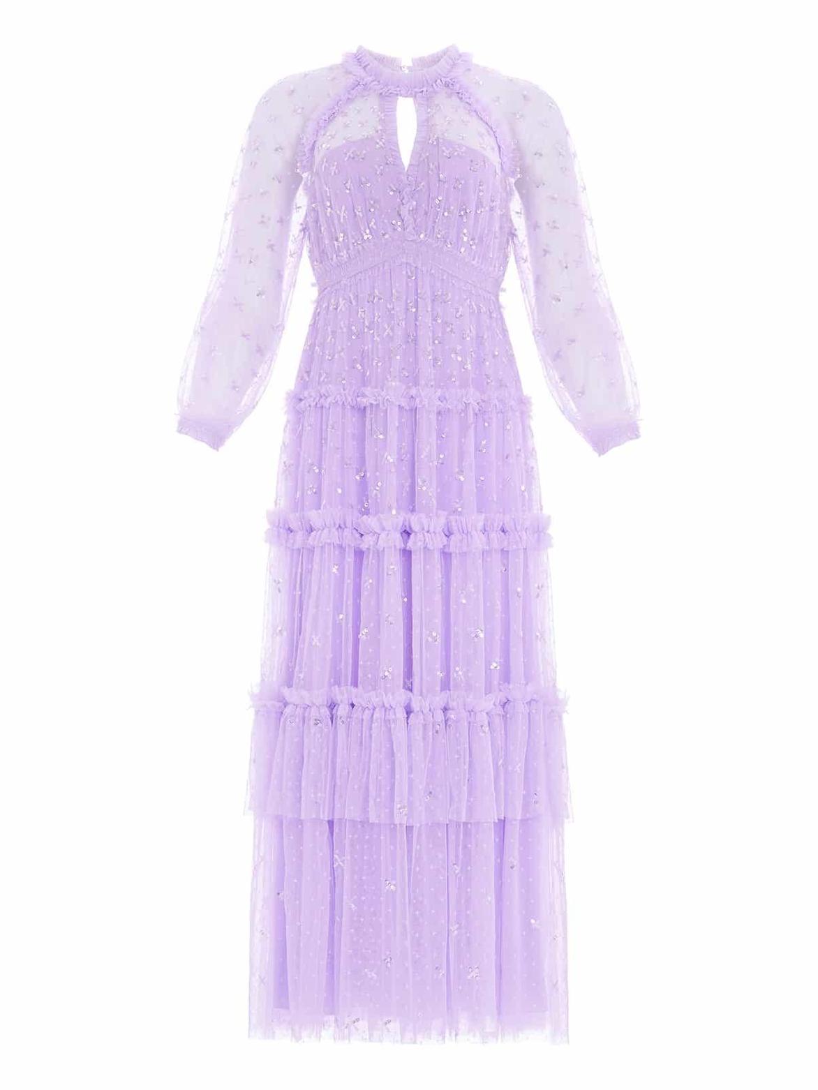 Sequin kisses ankle gown