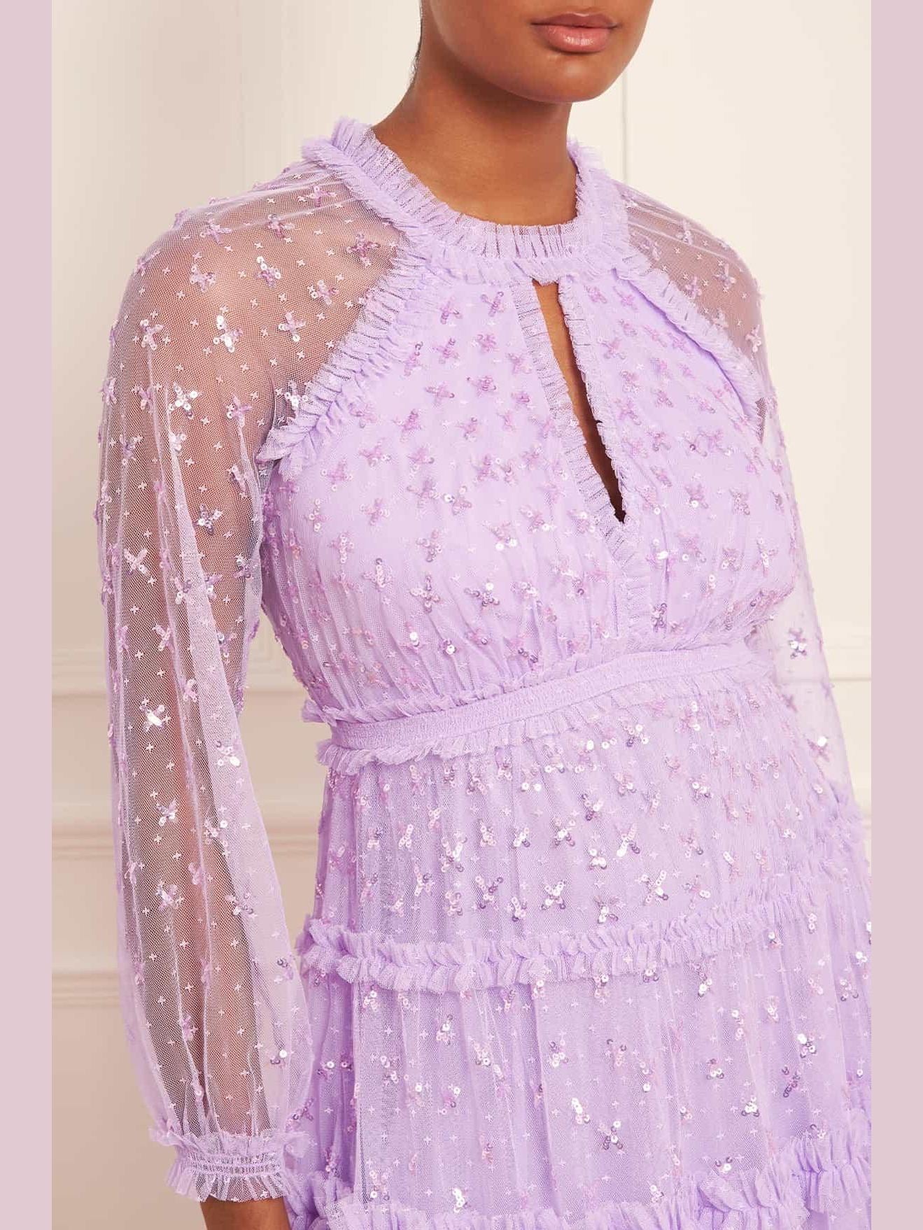 Sequin kisses ankle gown