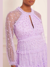 Sequin kisses ankle gown