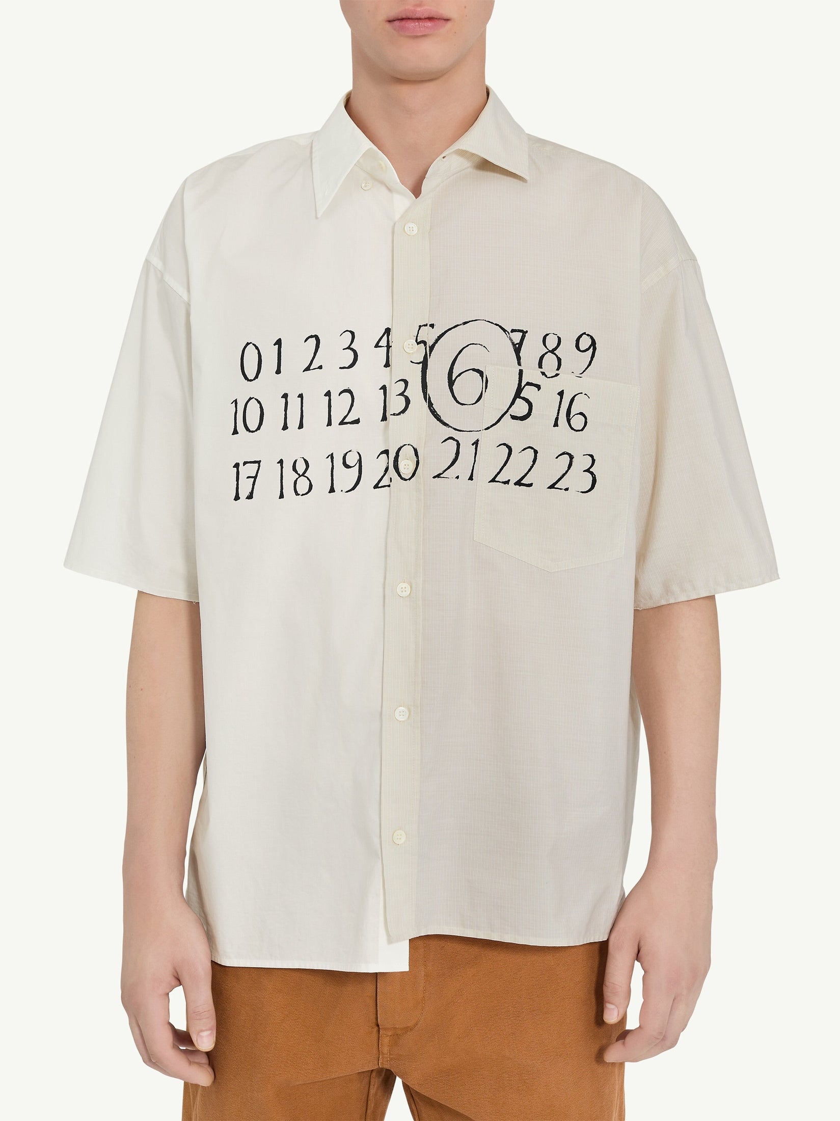 Asymmetric poplin shirt