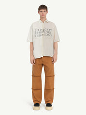 Asymmetric poplin shirt