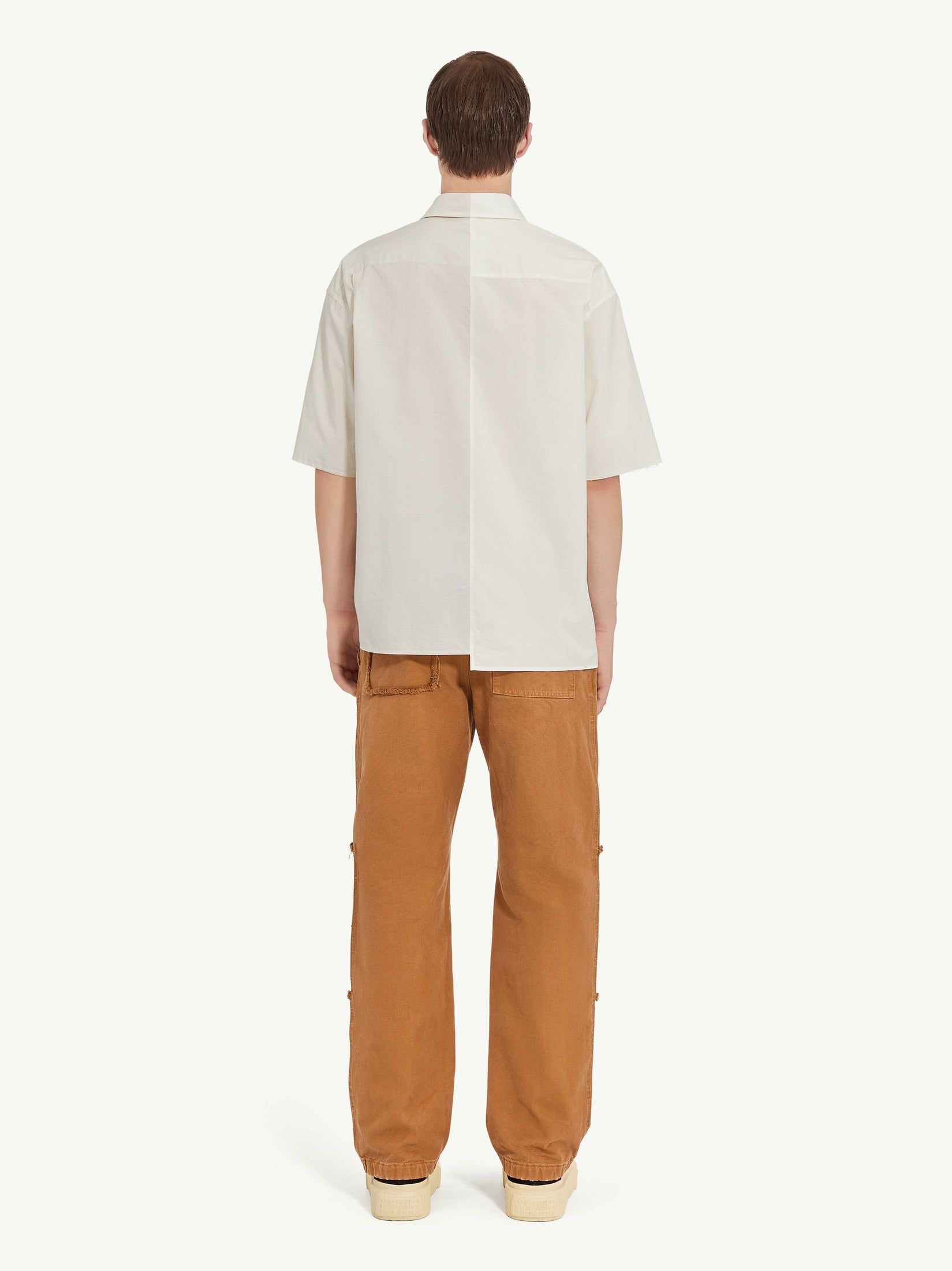 Asymmetric poplin shirt