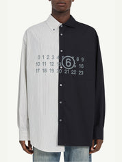 Two-Tone Cotton Poplin Shirt